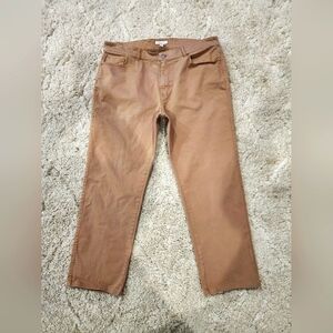 Peter Millar Sateen Stretch Five Pocket Straight Leg Khaki Pants. 40 x 28